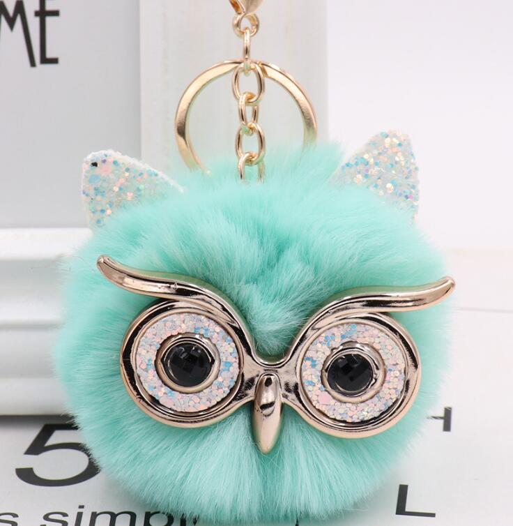 Lovely Owl Plush Doll Kids Favors Fur Ball Key Chain
