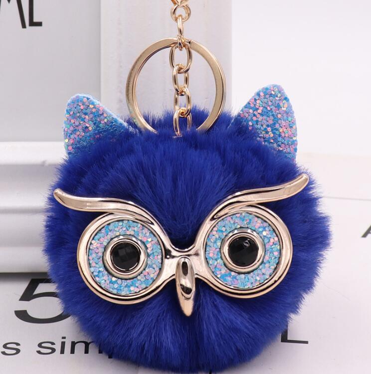 Lovely Owl Plush Doll Kids Favors Fur Ball Key Chain