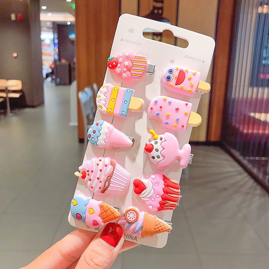 Super cute cream ice cream kids hairpin