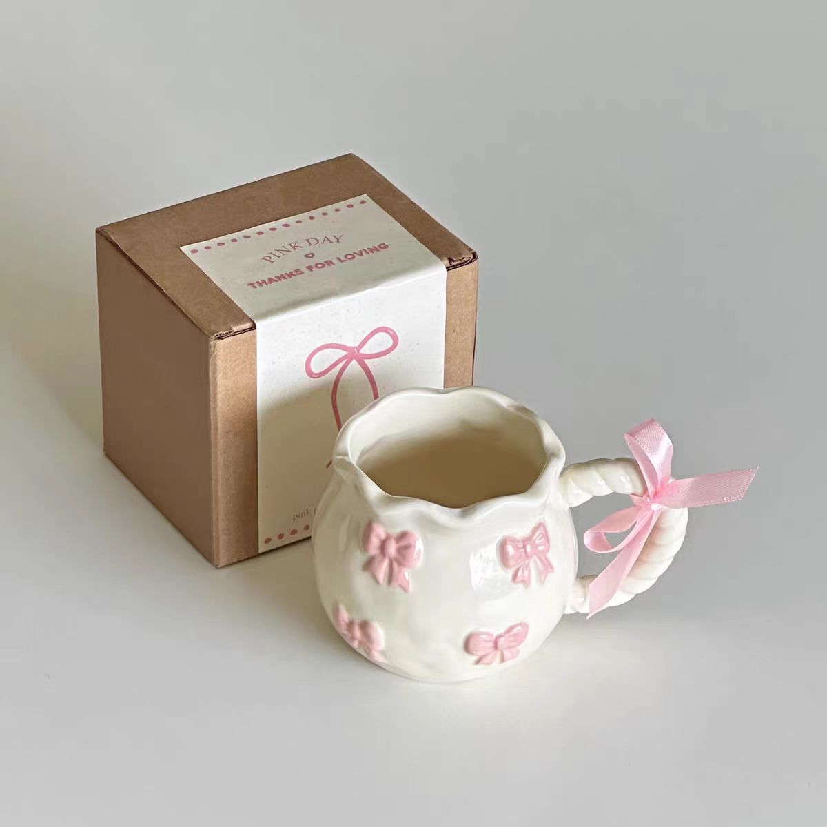 Irregular Cute Cherry Art Mug Gift Ceramic Cup